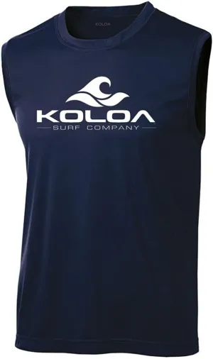 Koloa Surf Classic Wave Logo Moisture Wicking Sleeveless T-Shirts. Sizes: XS-4XL