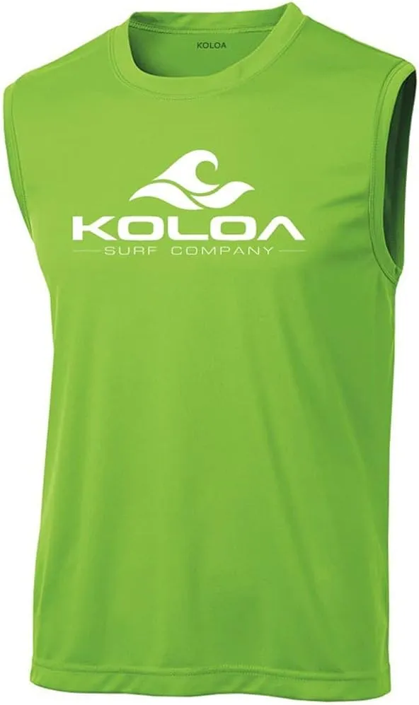 Koloa Surf Classic Wave Logo Moisture Wicking Sleeveless T-Shirts. Sizes: XS-4XL