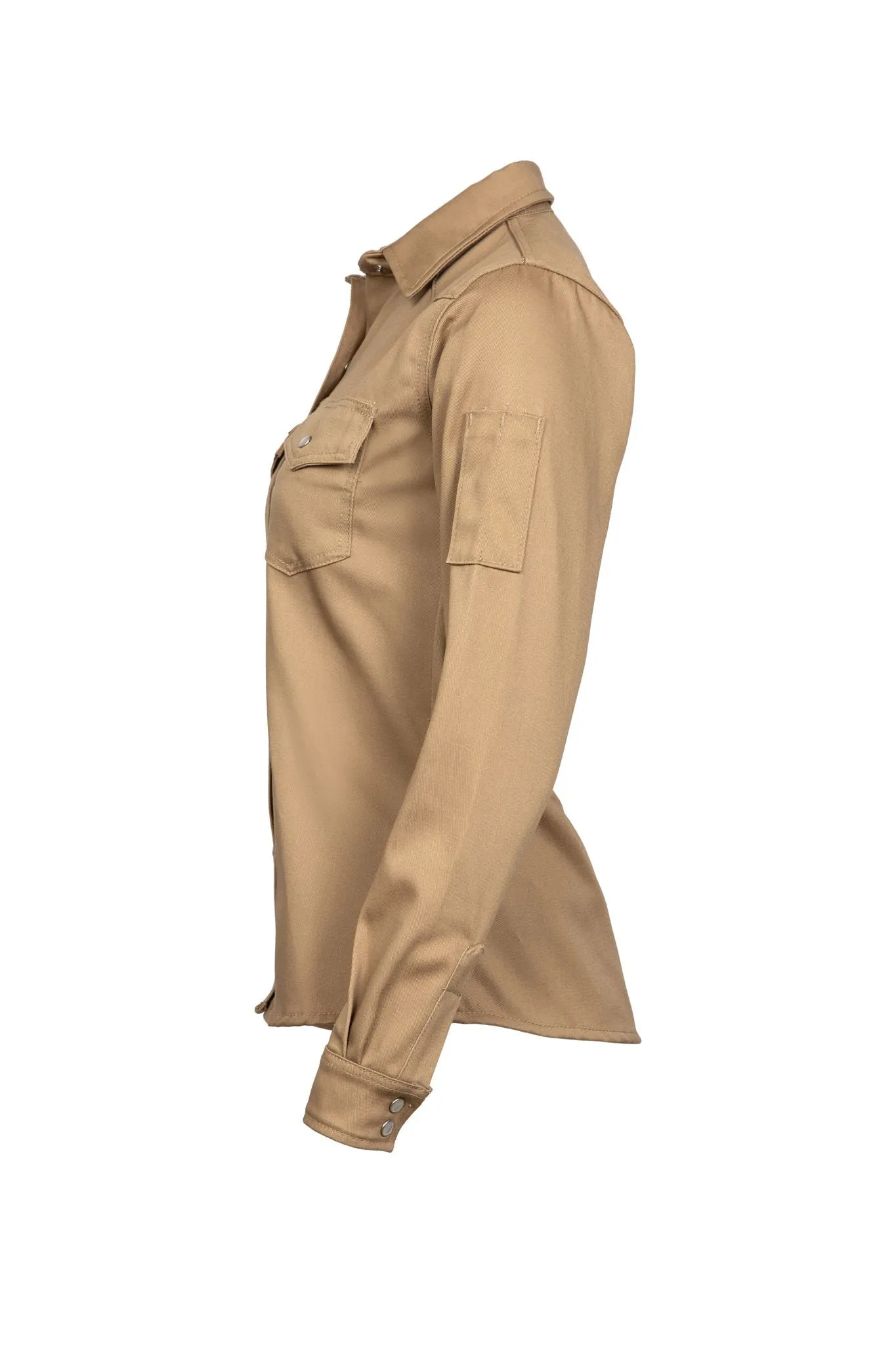 Ladies FR Welding Shirts | 9oz. 100% Cotton | Khaki