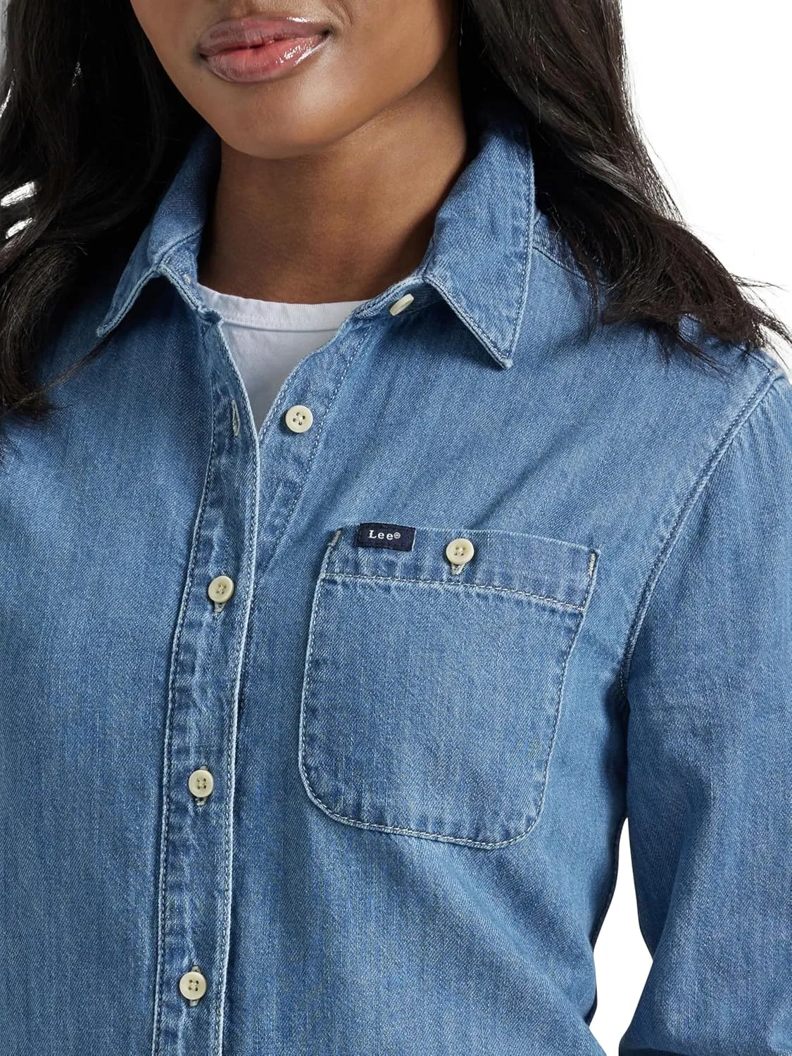 Lee Women's Legendary Long Sleeve All Purpose Button Down Shirt