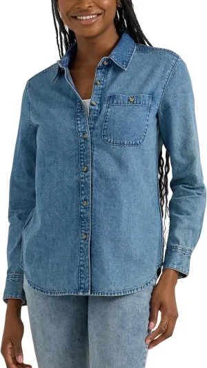 Lee Women's Legendary Long Sleeve All Purpose Button Down Shirt