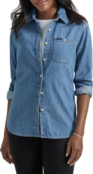 Lee Women's Legendary Long Sleeve All Purpose Button Down Shirt