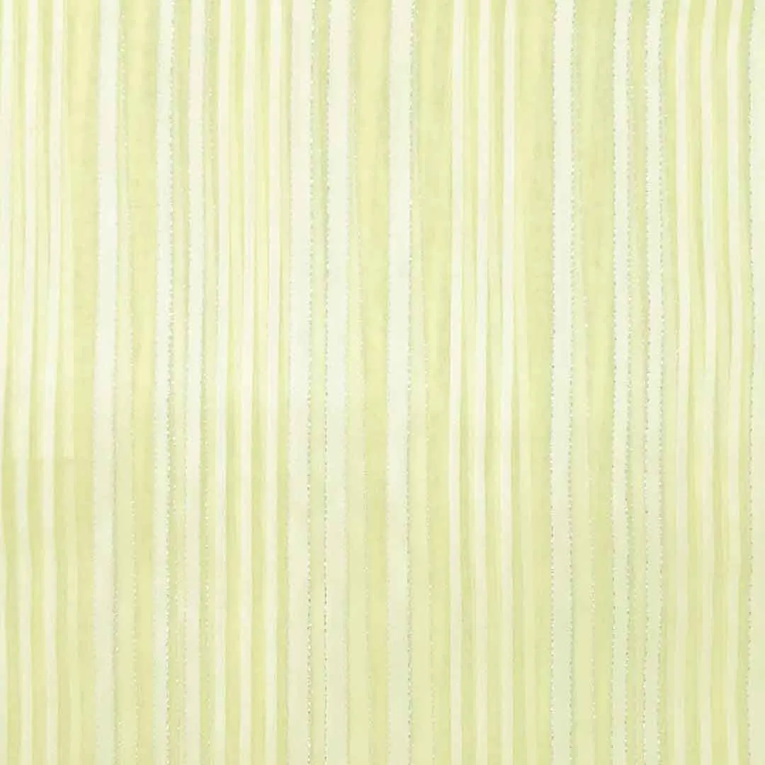 Light Yellow Stripes Printed Georgette Fabric