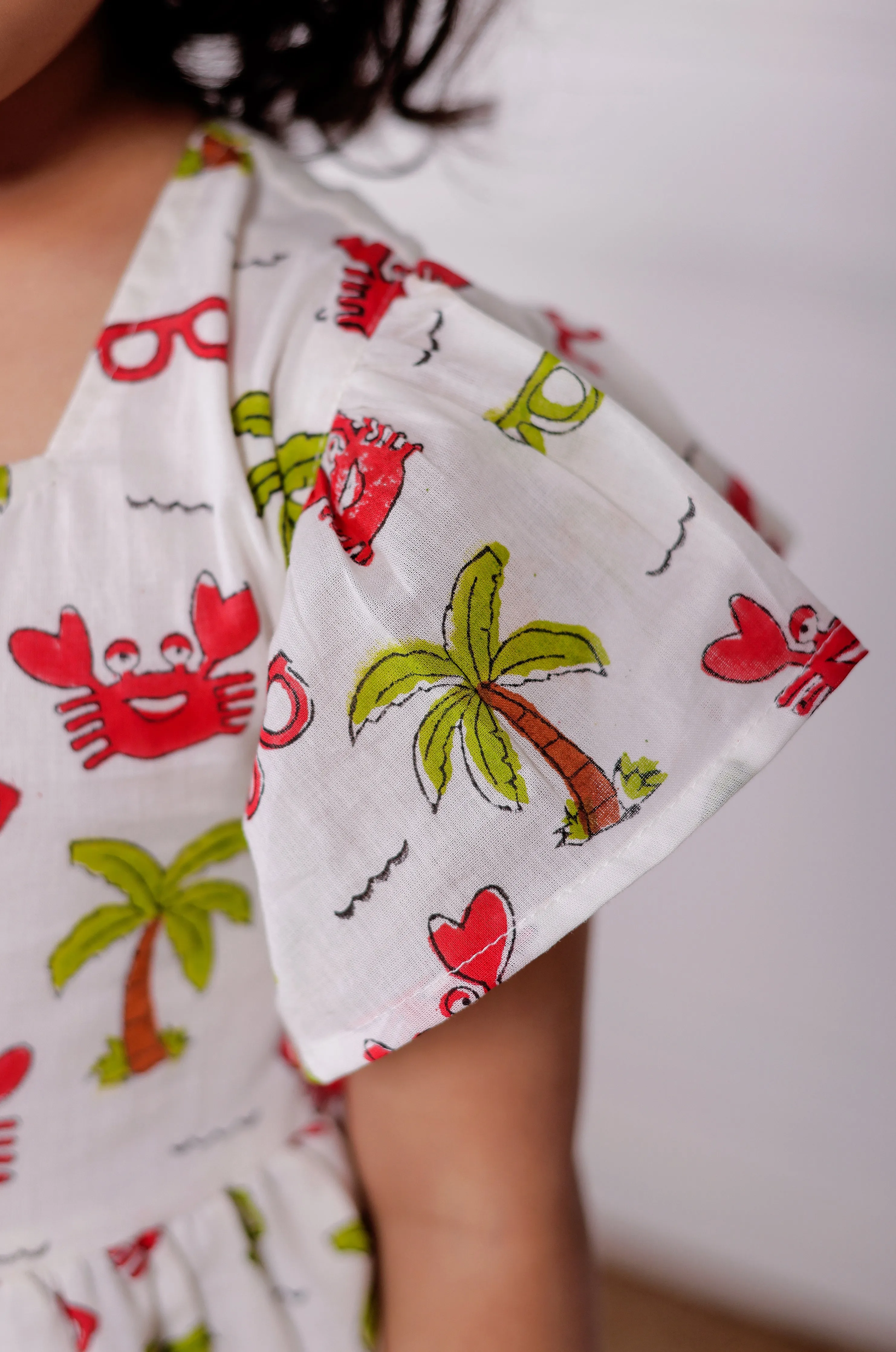 Little Paradise White Dress for Girls | Premium Cotton Kids Outfit.