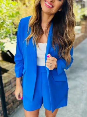Luna Blazer- Electric Blue
