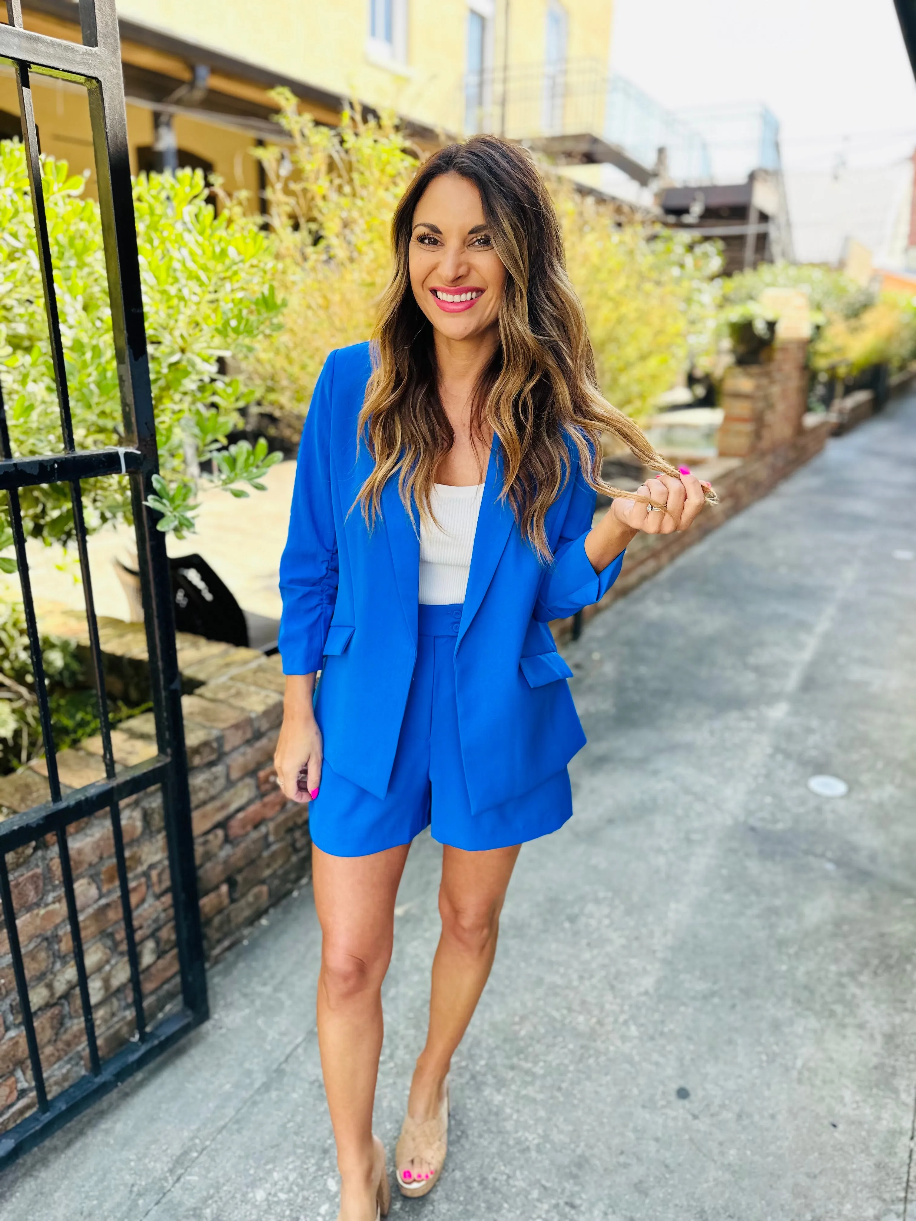 Luna Blazer- Electric Blue