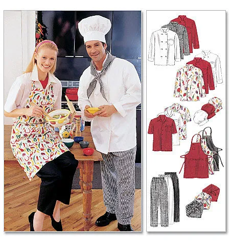M2233 Unisex Jacket Shirt Apron Pants Neckerchief & Hat