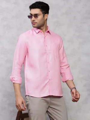 Men Cotton Blend Shirt Pink T7 CG10
