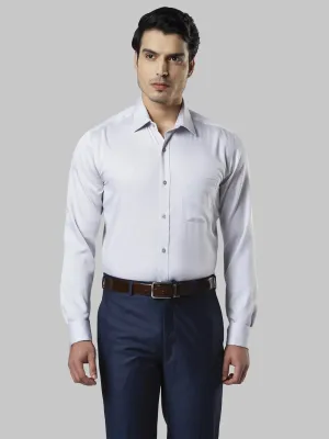 Men Grey Contemporary Fit Cotton Shirts