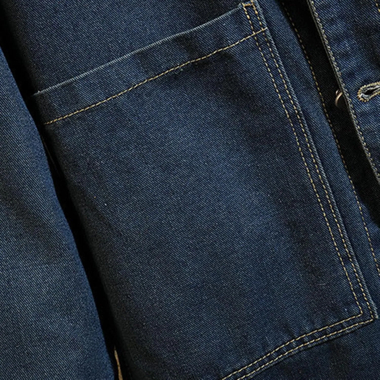 Men's Denim Jackets Winter and Autumn Loose Casual Denim Trench Coat Long Coat
