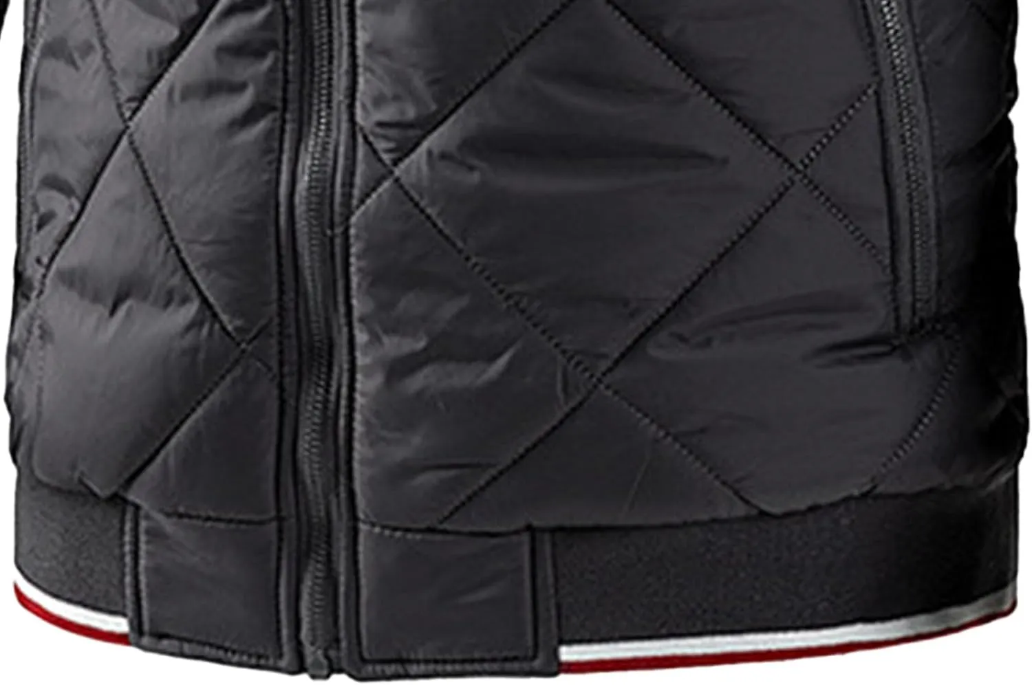 Mens Diamond Quilted Jacket Cotton Sportwear Full Zipper Bomber Coats Lightweight Padded Windbreaker Jackets
