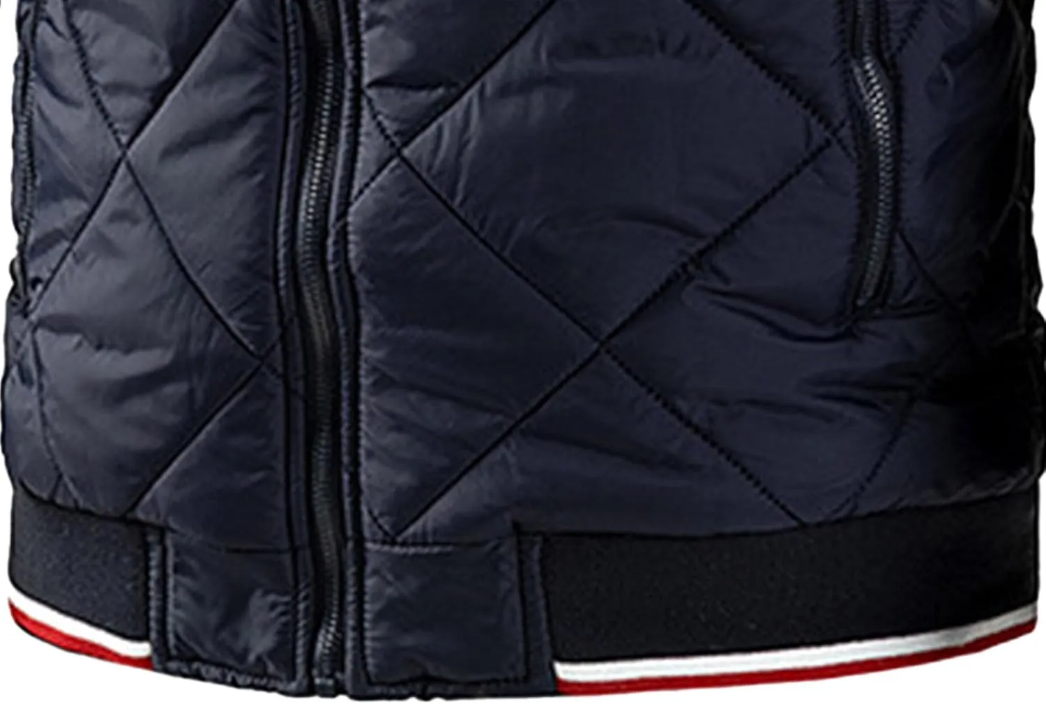 Mens Diamond Quilted Jacket Cotton Sportwear Full Zipper Bomber Coats Lightweight Padded Windbreaker Jackets