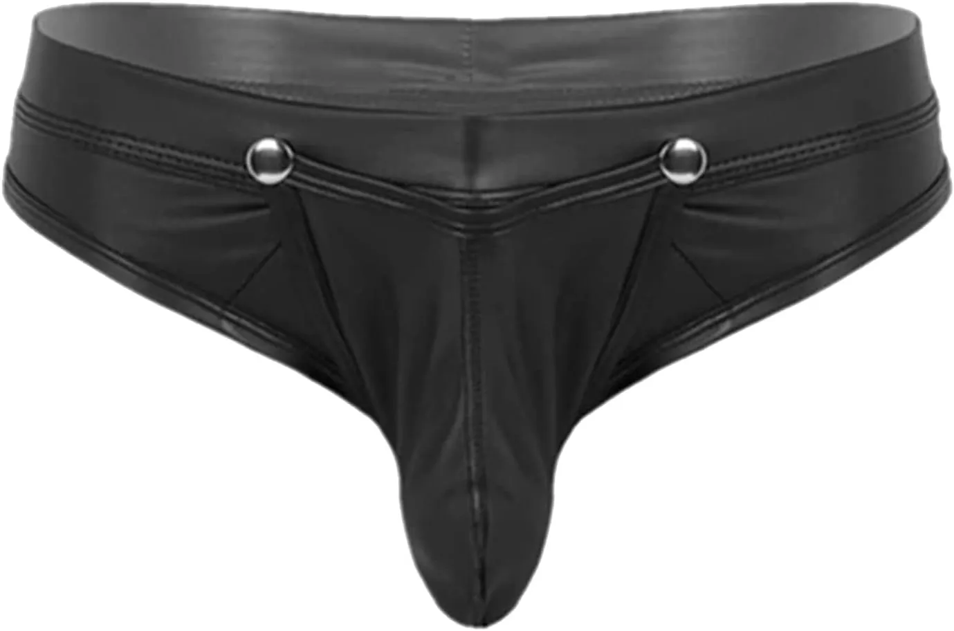 Mens Four Seasons Fashion Casual Solid Color Sexy Soft Leather Taste Underwear Wet