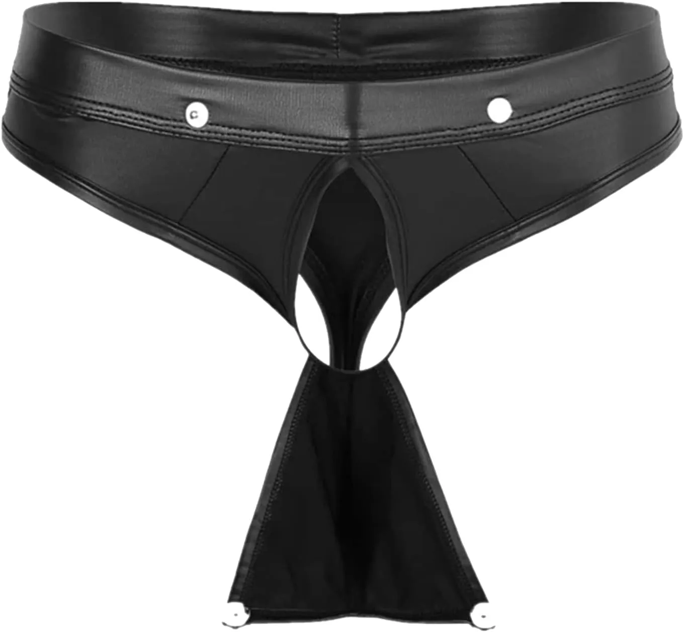 Mens Four Seasons Fashion Casual Solid Color Sexy Soft Leather Taste Underwear Wet