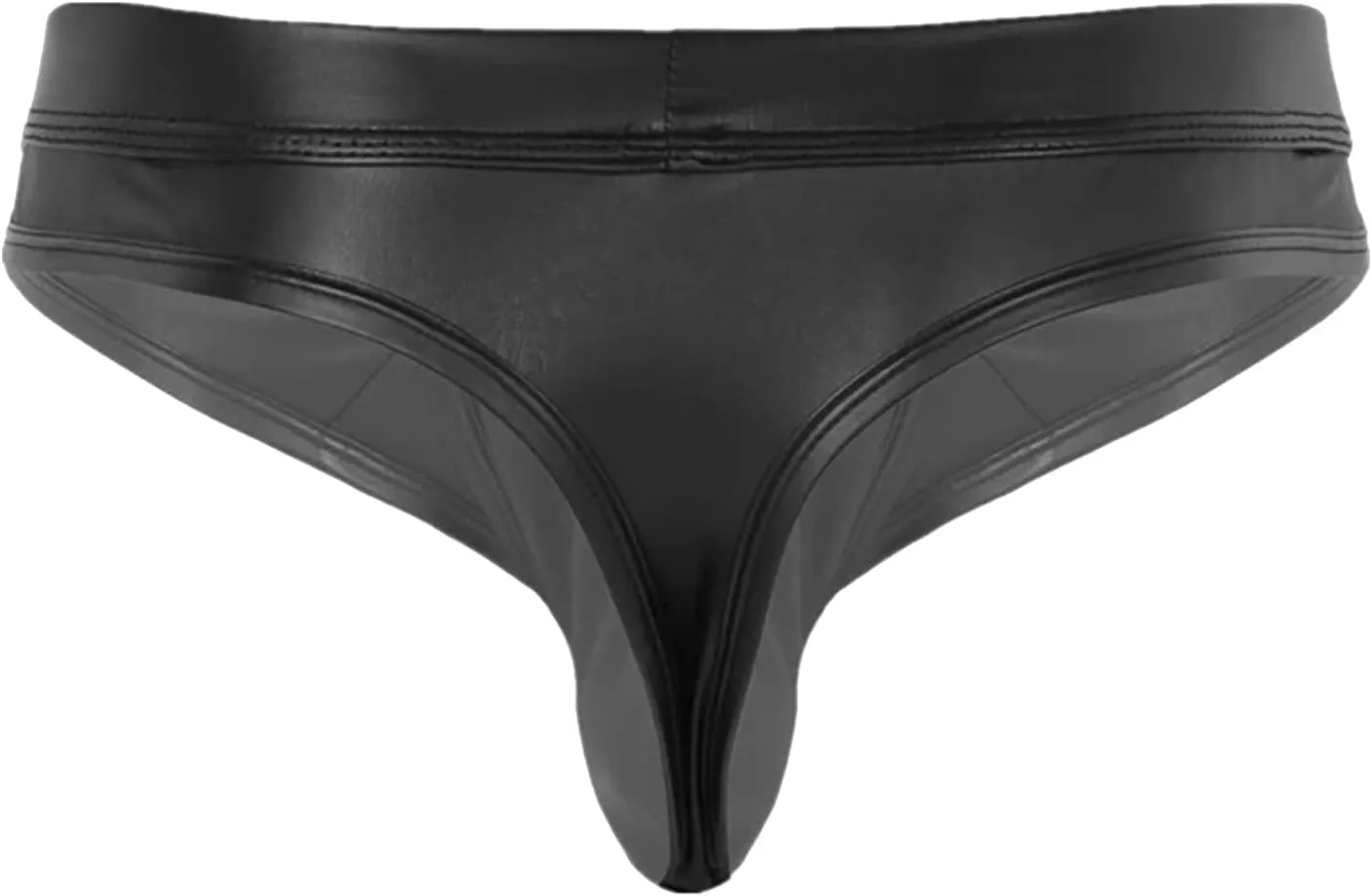 Mens Four Seasons Fashion Casual Solid Color Sexy Soft Leather Taste Underwear Wet