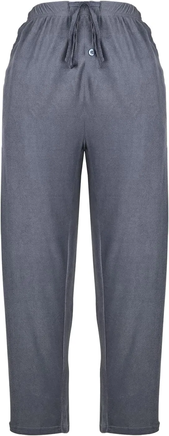 Men's Super Soft Plaid Fleece Pajama Pants - Cozy Lounge Pants with Convenient Pockets