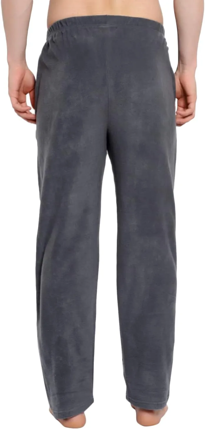 Men's Super Soft Plaid Fleece Pajama Pants - Cozy Lounge Pants with Convenient Pockets