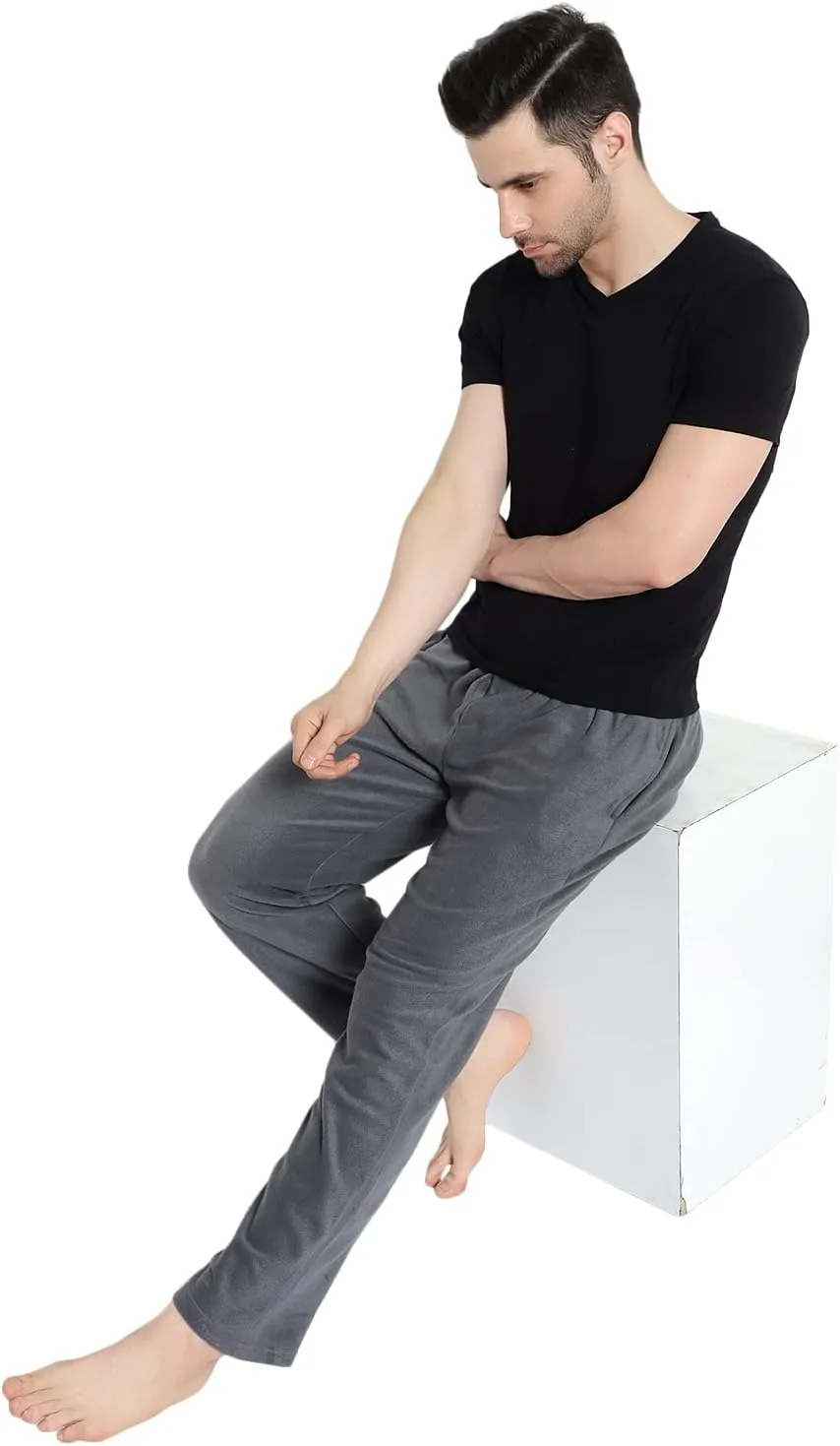 Men's Super Soft Plaid Fleece Pajama Pants - Cozy Lounge Pants with Convenient Pockets