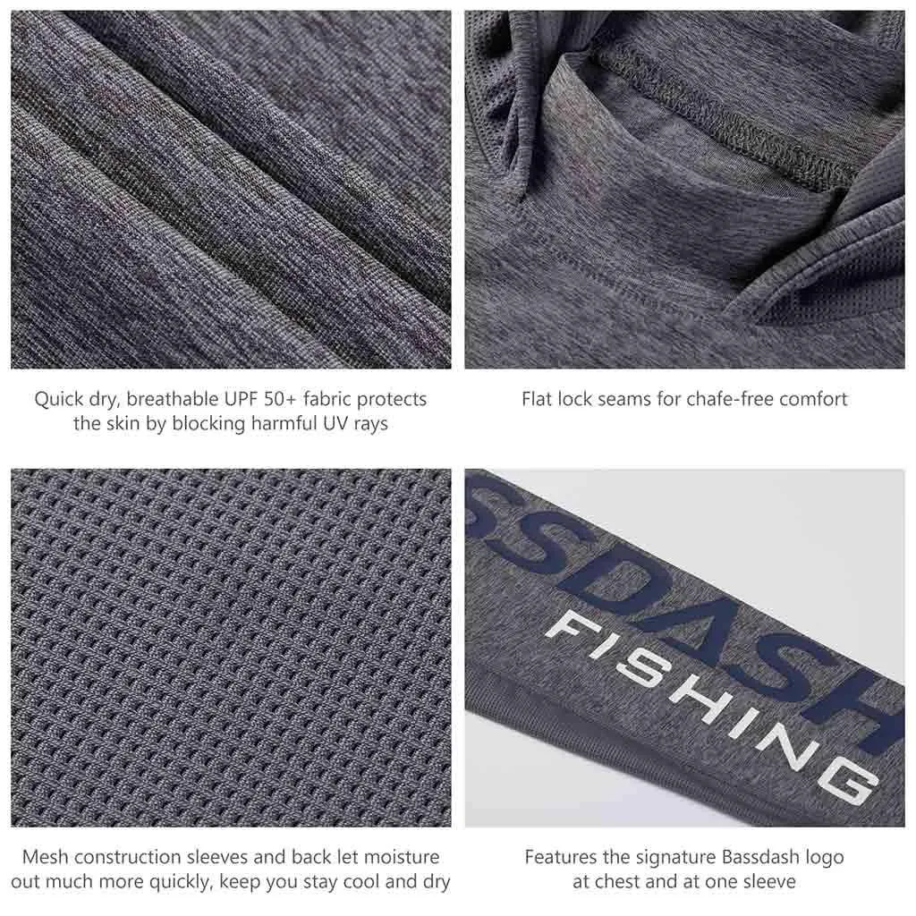 Men’s UPF 50  Sun Long Sleeve Fishing Hoodie FS03M