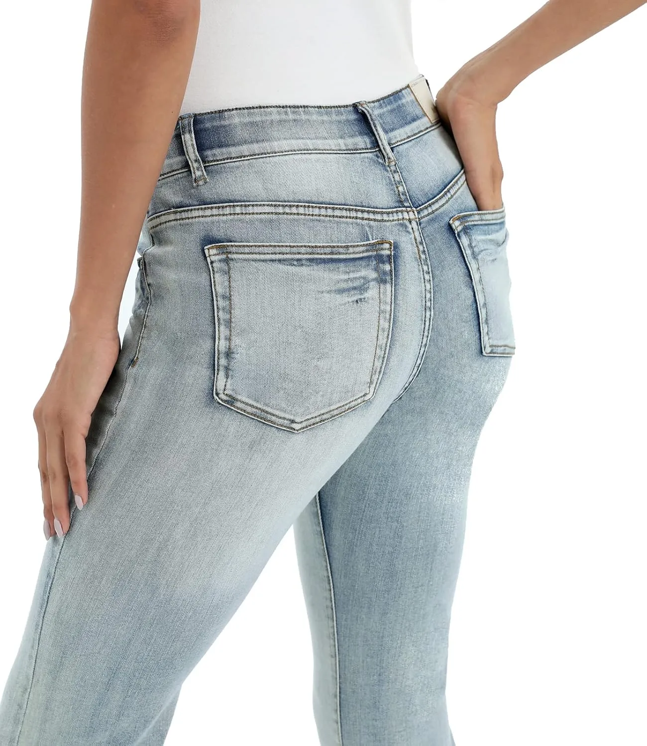 MetHera Women's Le Mel Classic Stretch Curvy Bootcut Jeans