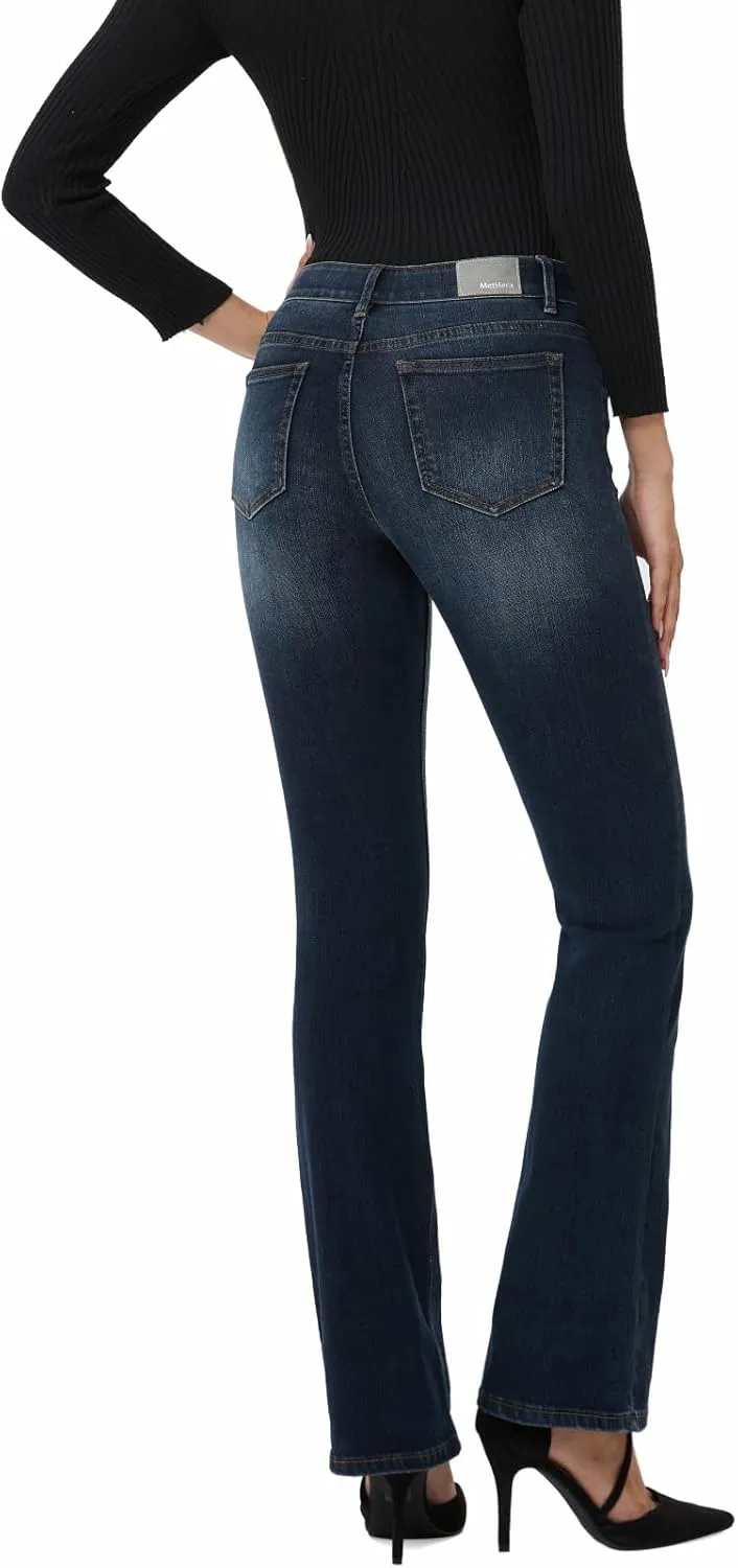 MetHera Women's Le Mel Classic Stretch Curvy Bootcut Jeans