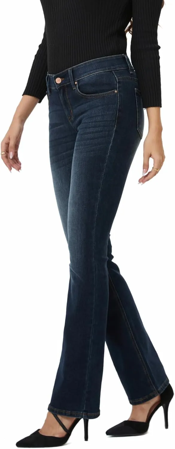 MetHera Women's Le Mel Classic Stretch Curvy Bootcut Jeans