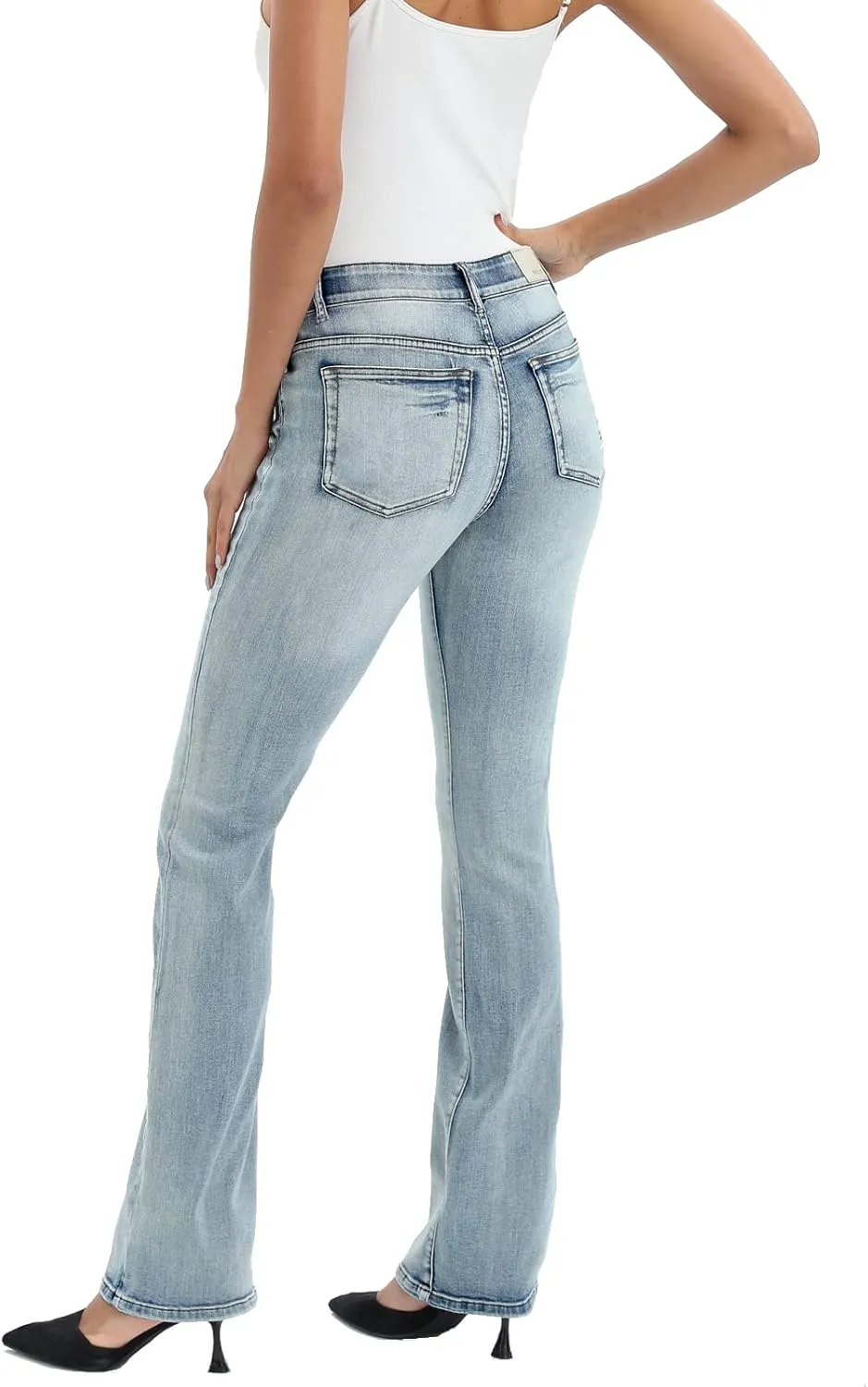 MetHera Women's Le Mel Classic Stretch Curvy Bootcut Jeans