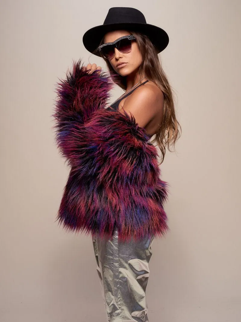 Midnight Alpaca Faux Fur Bomber Jacket | Women's