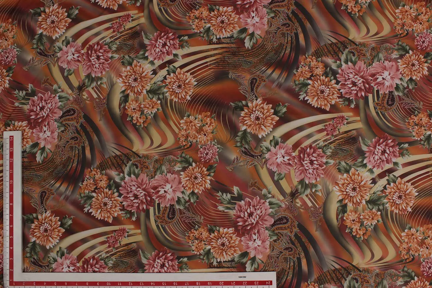 Multicolor Cotton Lycra Knit Fabric