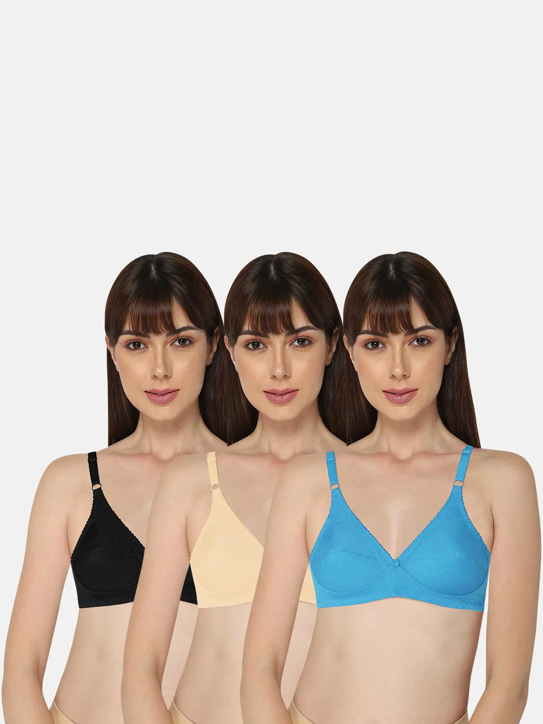 Naidu Hall Charmi Knitwear Bra Combo Pack – Comfortable, Flexible, and Stylish Everyday Bras for Women (C33)