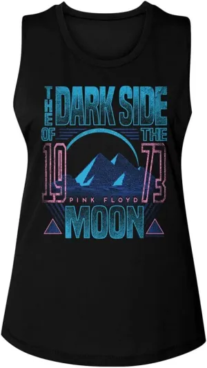 Pink Floyd T Shirt Dark Side of The Moon Ladies Muscle Tank Top Classic Rock Vintage Style Womens Summer Tops