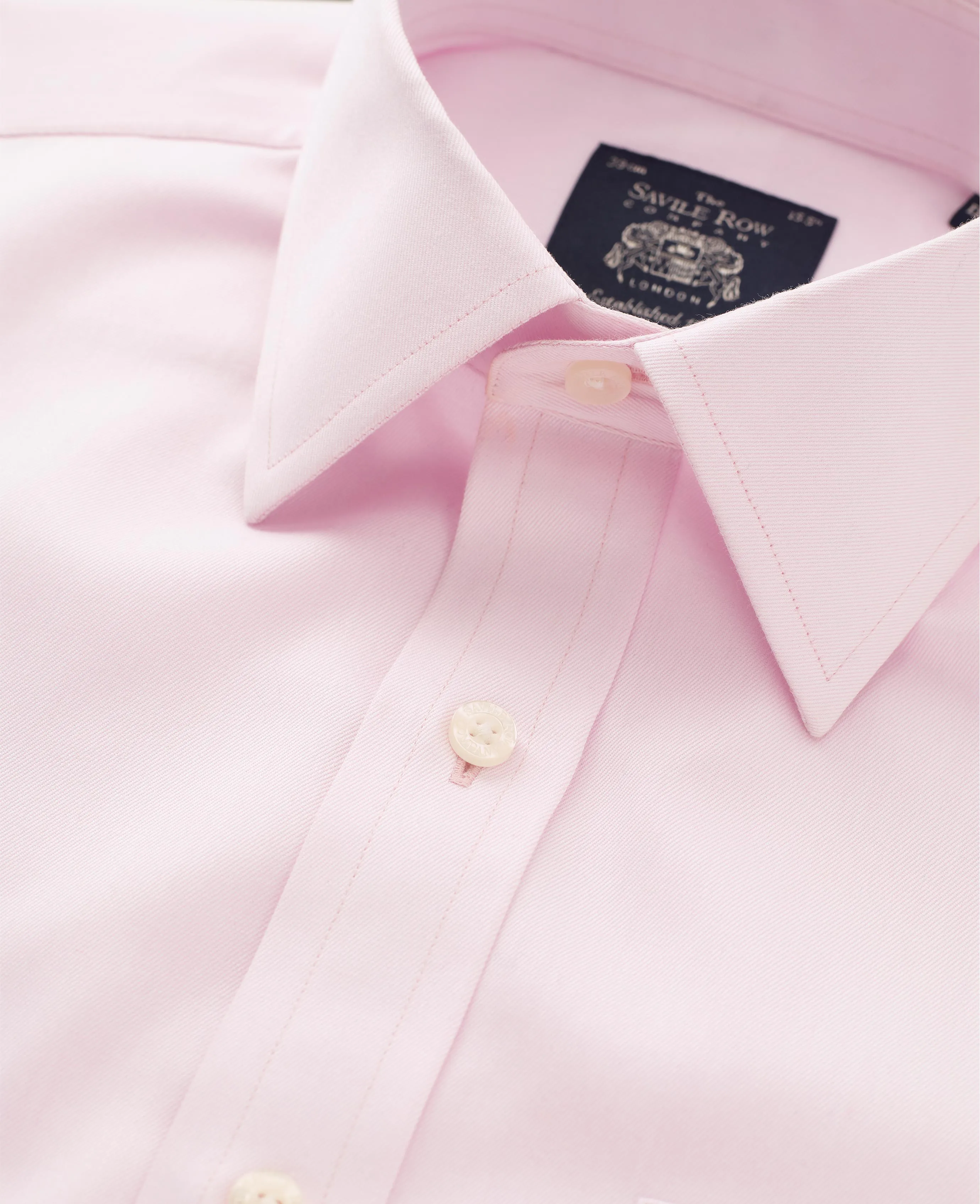 Pink Twill Classic Fit Non-Iron Formal Shirt - Double Cuff