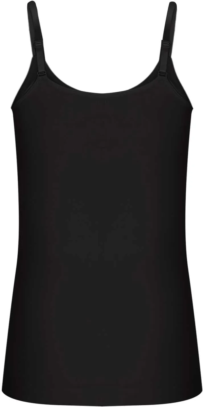 Plus Size Long Cami Tunic Tank Tops for Women Seamless Classic Camisole Ladies Adjustable Spaghetti Strap Tops