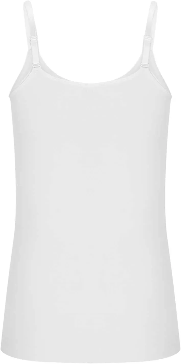 Plus Size Long Cami Tunic Tank Tops for Women Seamless Classic Camisole Ladies Adjustable Spaghetti Strap Tops