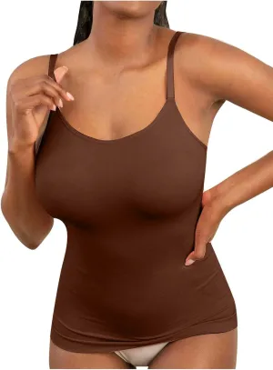 Plus Size Long Cami Tunic Tank Tops for Women Seamless Classic Camisole Ladies Adjustable Spaghetti Strap Tops