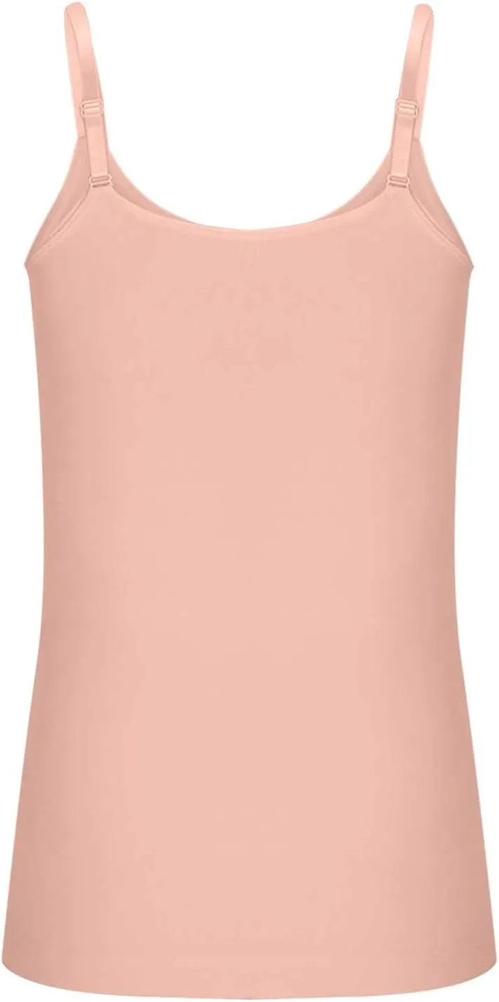 Plus Size Long Cami Tunic Tank Tops for Women Seamless Classic Camisole Ladies Adjustable Spaghetti Strap Tops