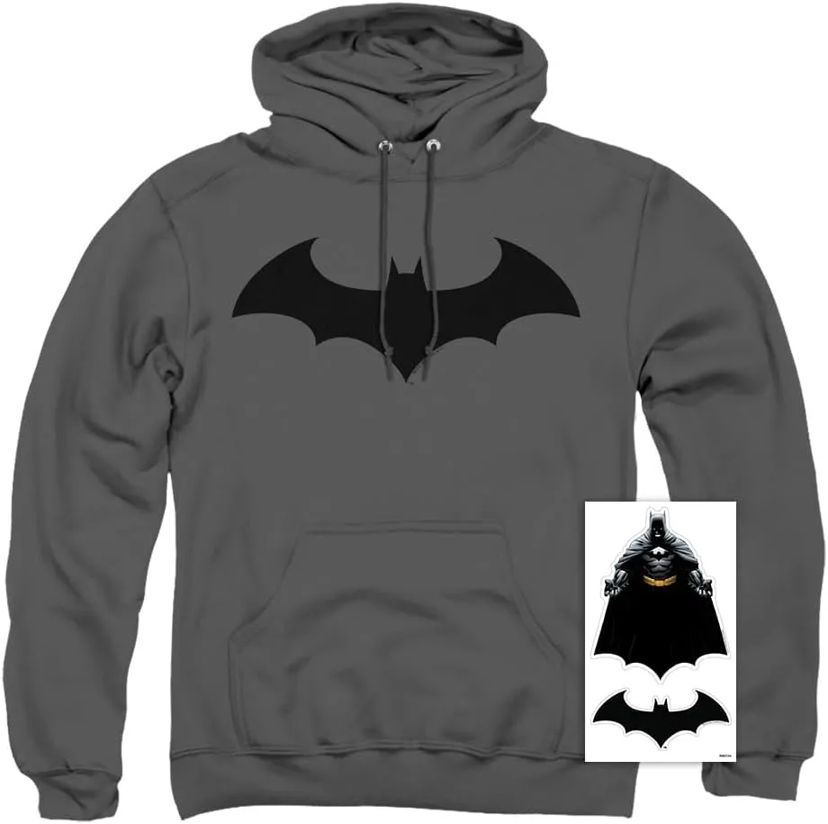 Popfunk Classic Batman Bat Hush Logo Pull-Over Hoodie Sweatshirt