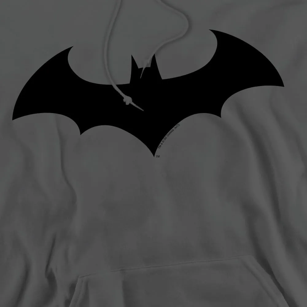 Popfunk Classic Batman Bat Hush Logo Pull-Over Hoodie Sweatshirt