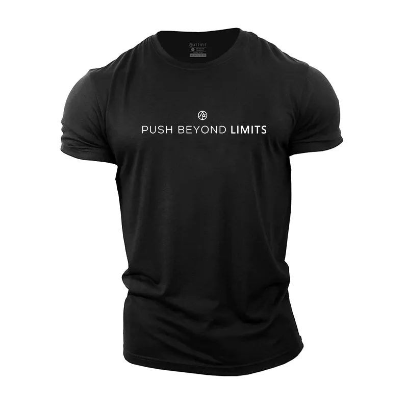 Push Beyond Limits Graphic Men's Fitness T-shirts