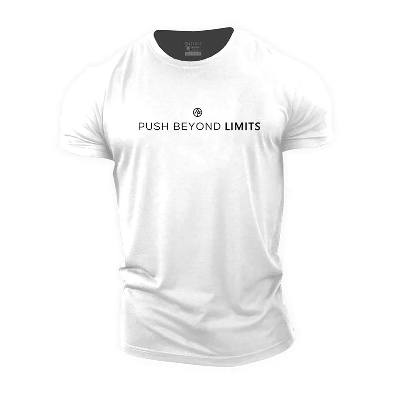 Push Beyond Limits Graphic Men's Fitness T-shirts