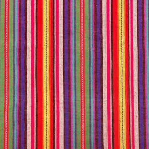 Rainbow Stripes Tribal Print Recycled Jacquard Fabric