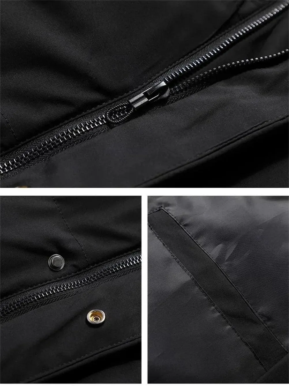 REHJJDFD Men's Thickened Warm Long Coat Casual Slim Fit Hooded Men's Parkas Jacket Solid Cotton Padded Jacket