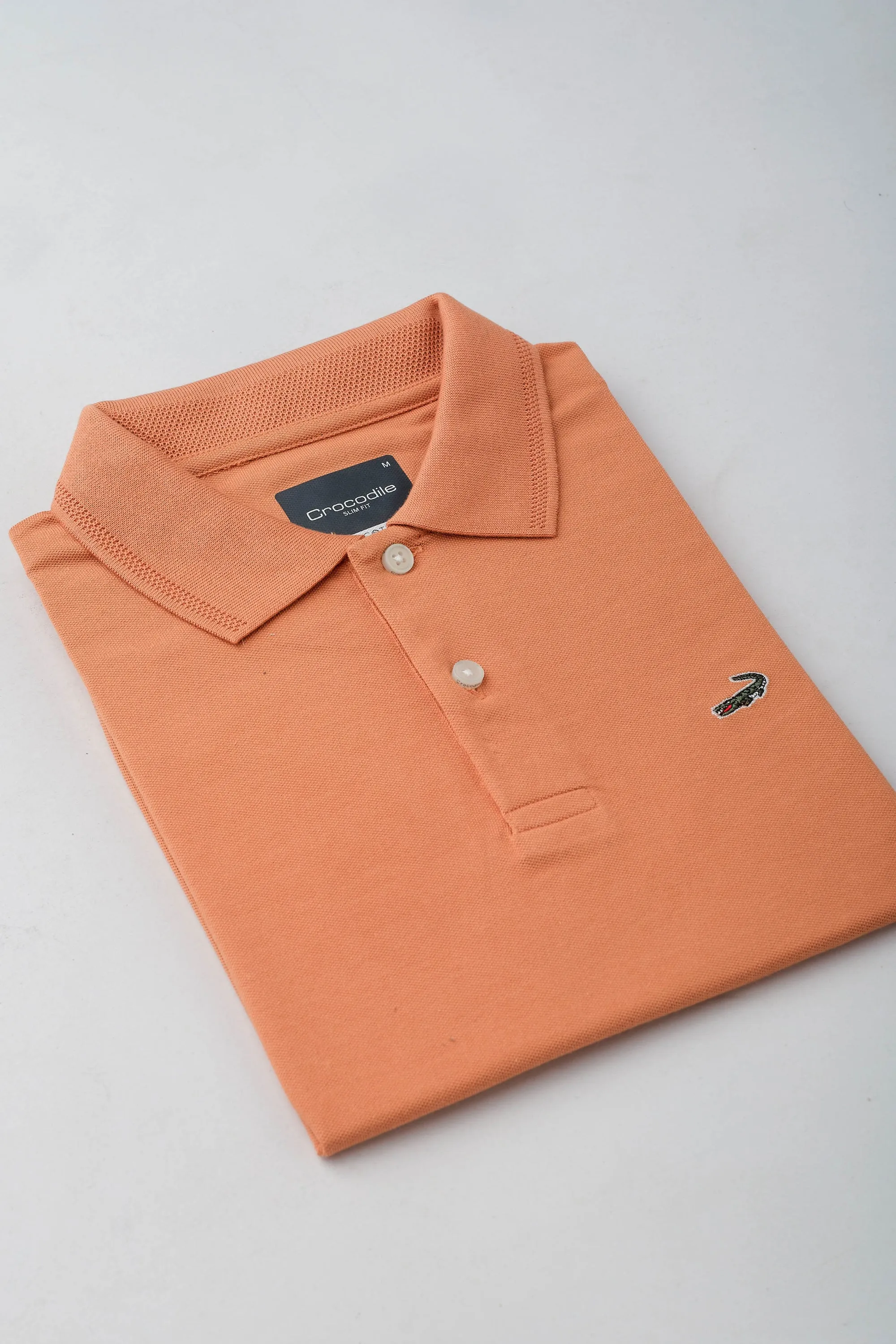 Slim Fit Short Sleeves - Casual Polo - Brown Saudstone