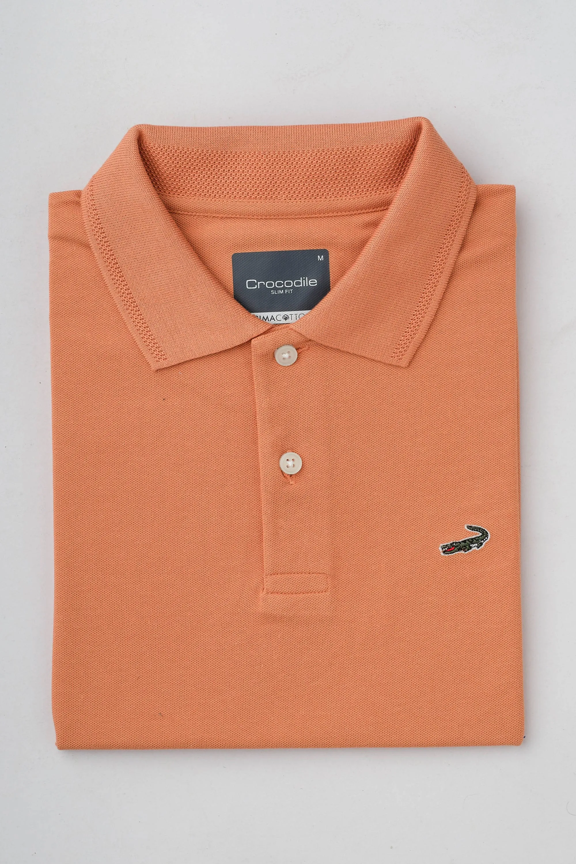 Slim Fit Short Sleeves - Casual Polo - Brown Saudstone