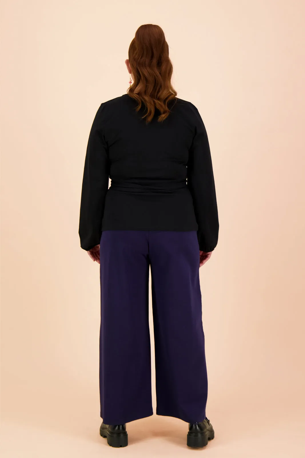 Soft Wrap Blouse, Black
