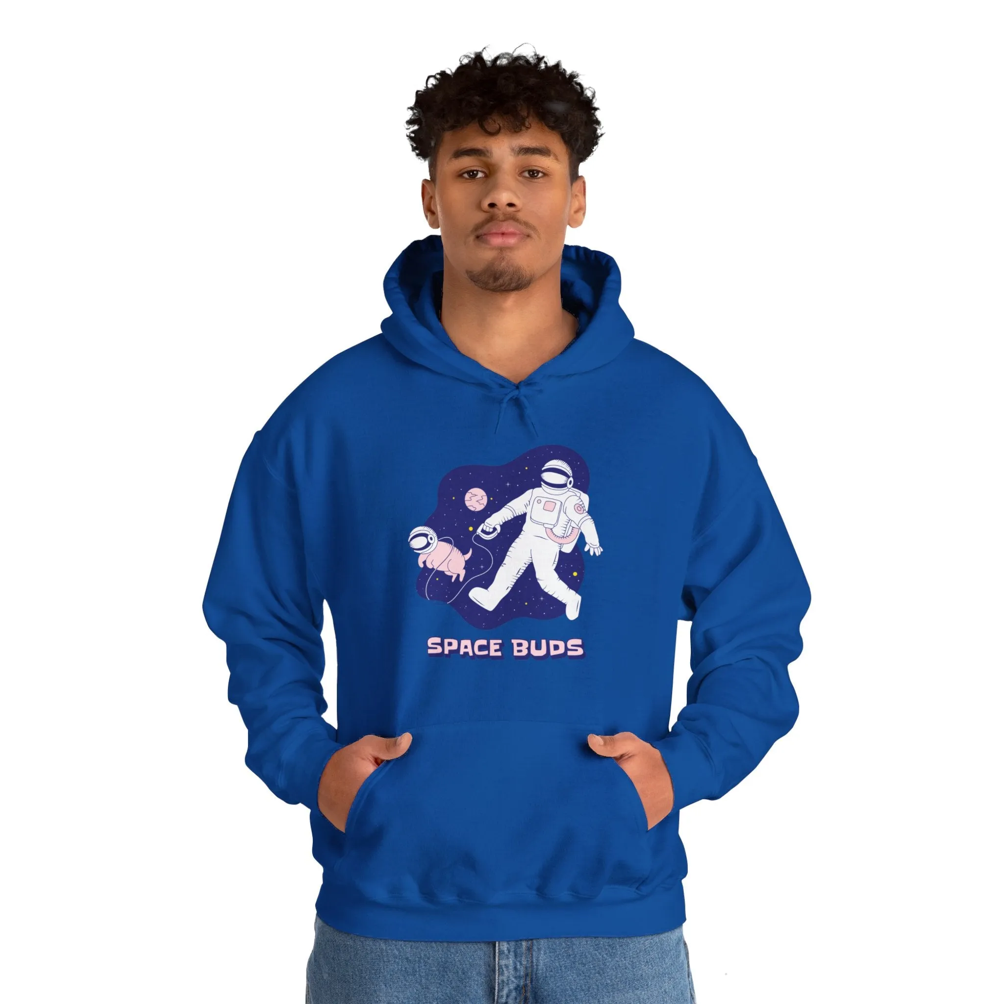 Space Buds Funny Astronaut And Dog Sci-Fi Hoodie