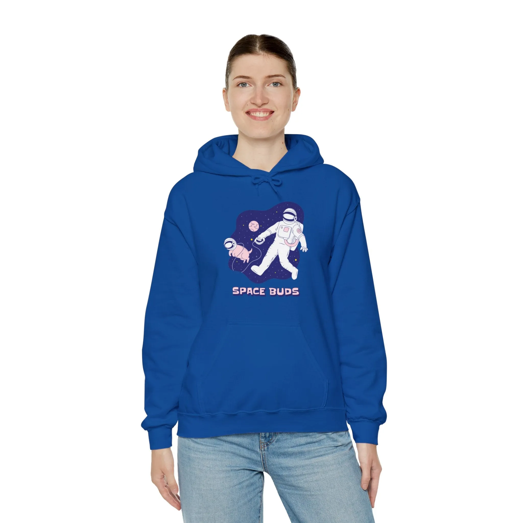 Space Buds Funny Astronaut And Dog Sci-Fi Hoodie