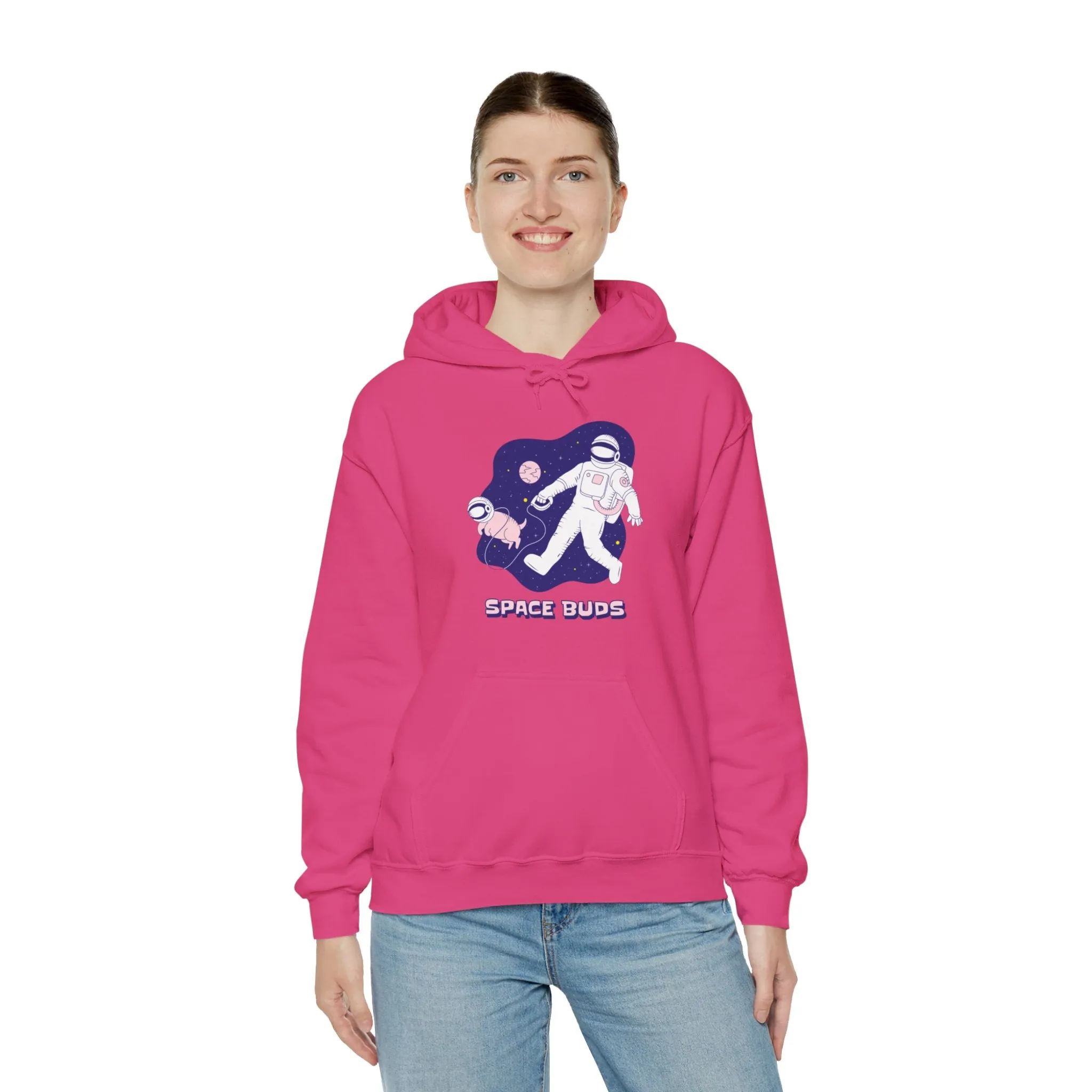 Space Buds Funny Astronaut And Dog Sci-Fi Hoodie