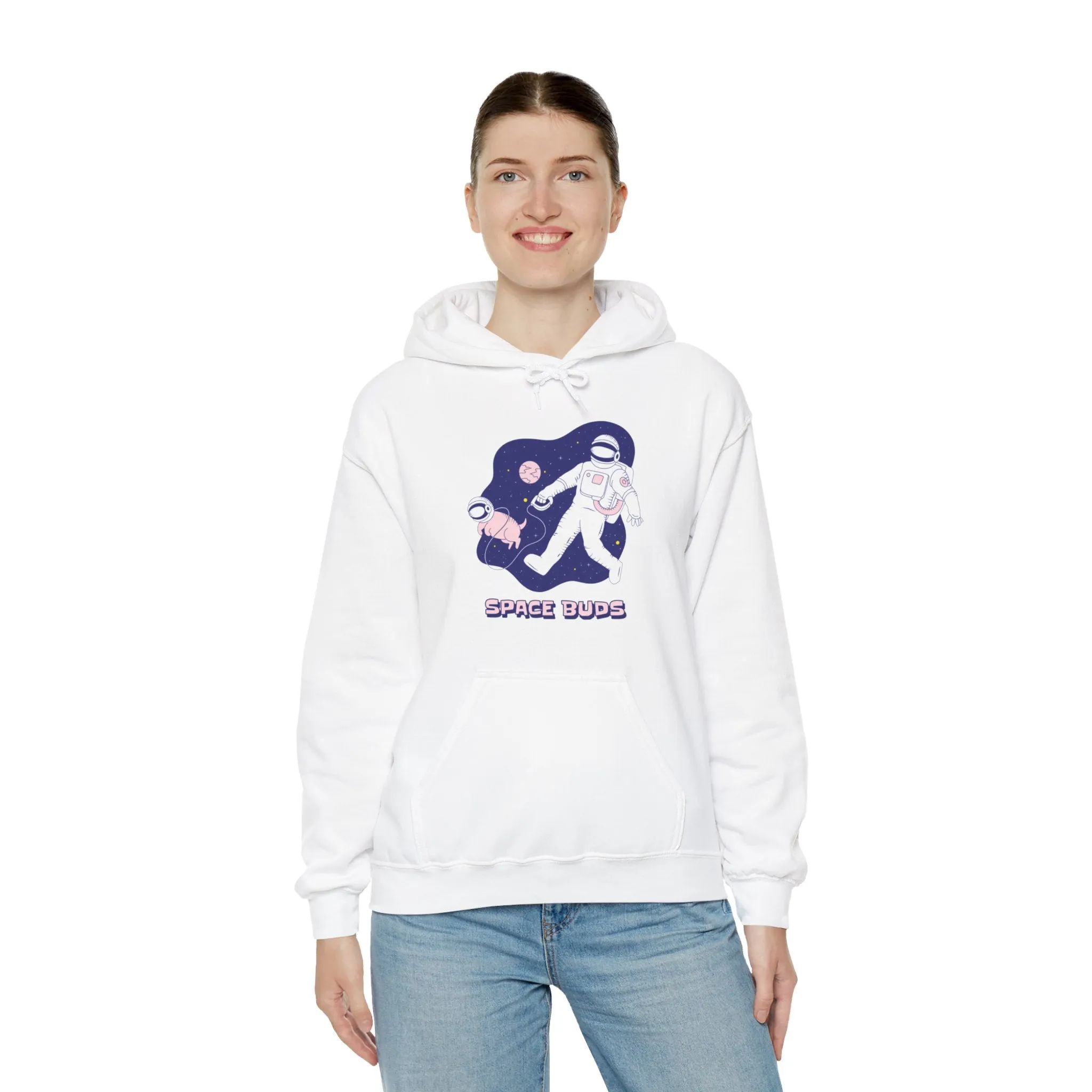 Space Buds Funny Astronaut And Dog Sci-Fi Hoodie
