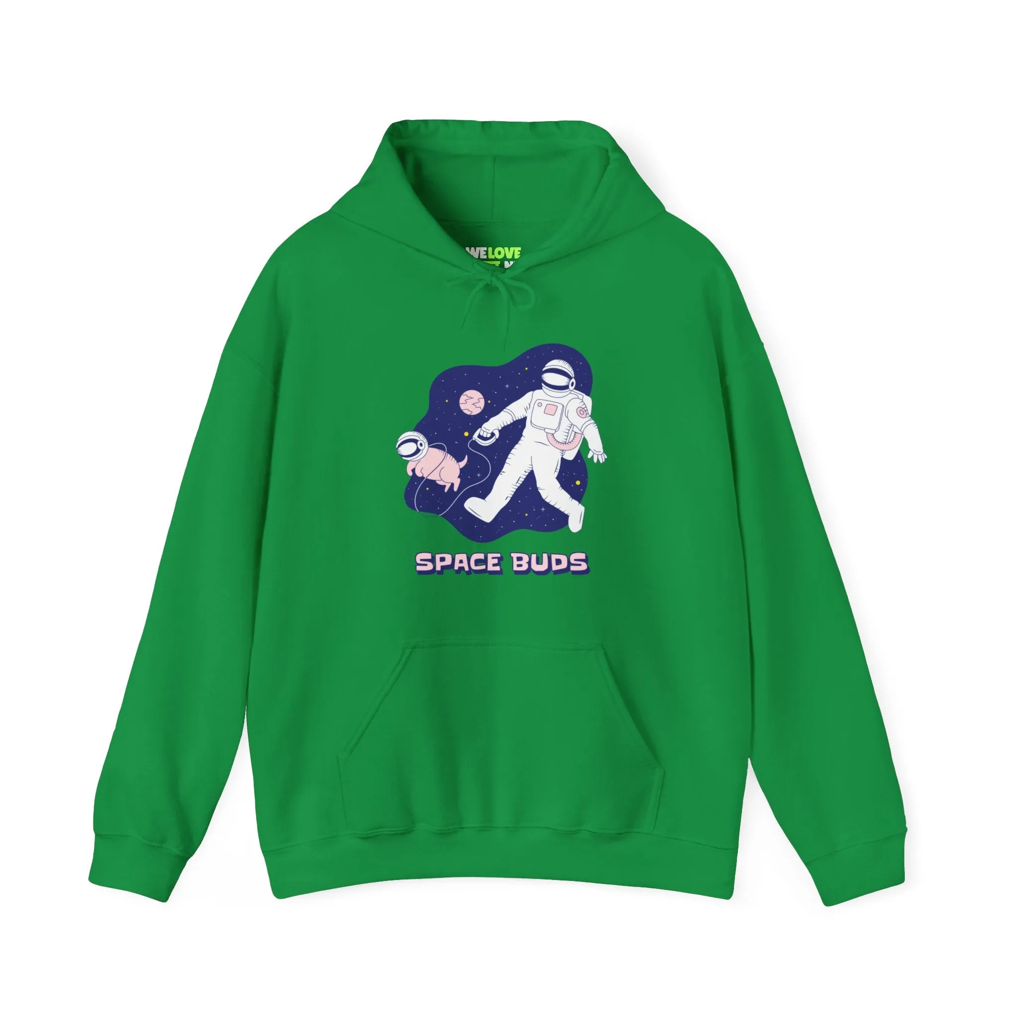 Space Buds Funny Astronaut And Dog Sci-Fi Hoodie